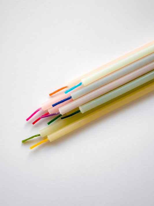 white beeswax Birthday Candles - Marsh and Manor Collective