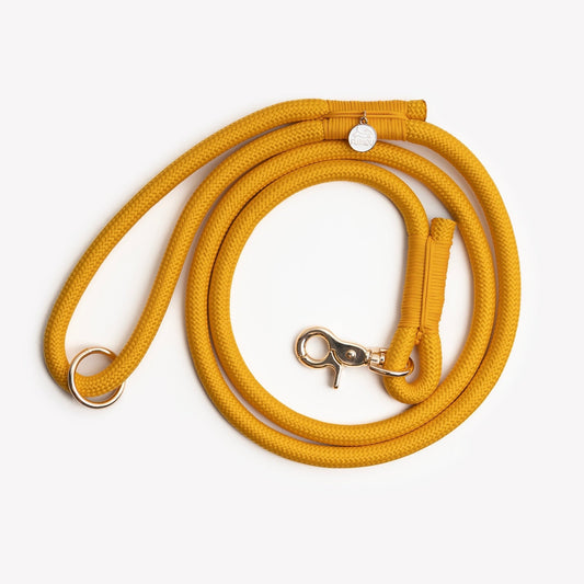'Yellow' - Braided Rope Leash - Marsh and Manor Collective