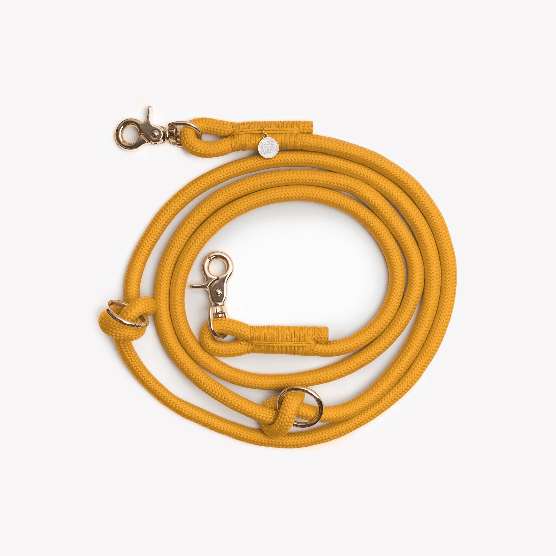 'Yellow' - Hands Free Braided Leash - Marsh and Manor Collective